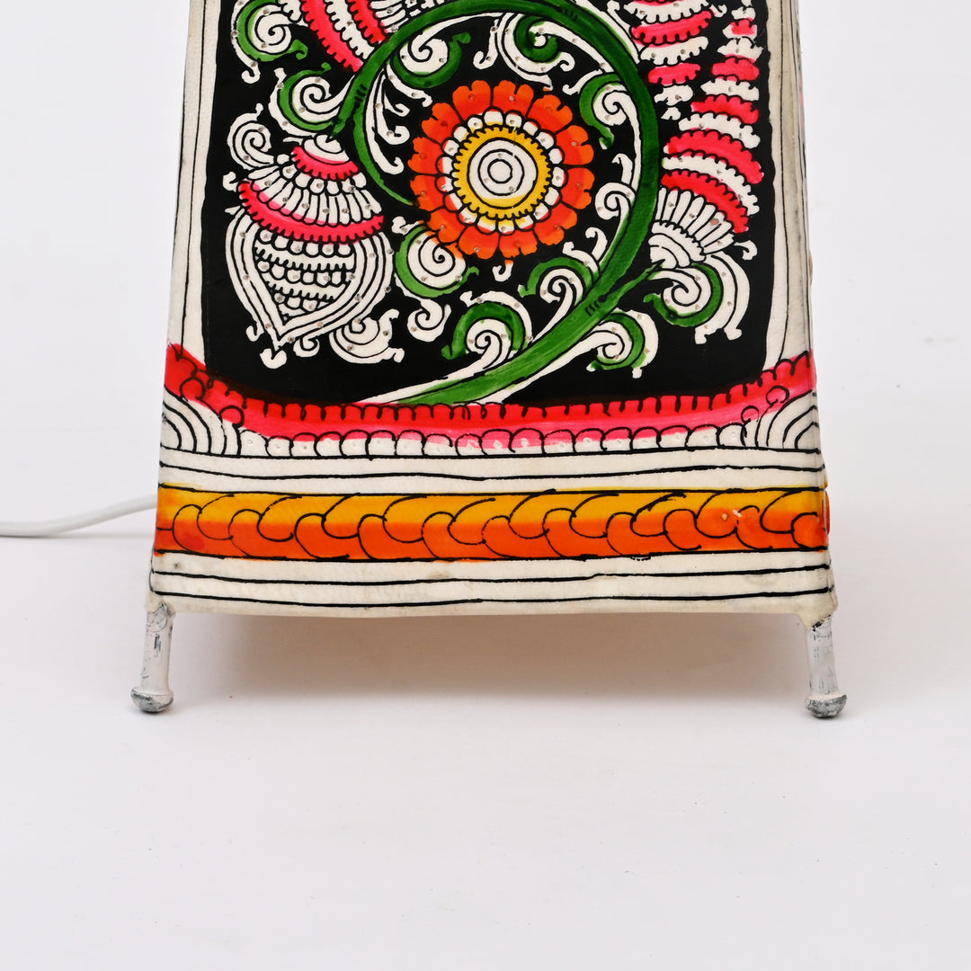 Handcrafted Lamp Shade |  Multicolor | Goat Leather