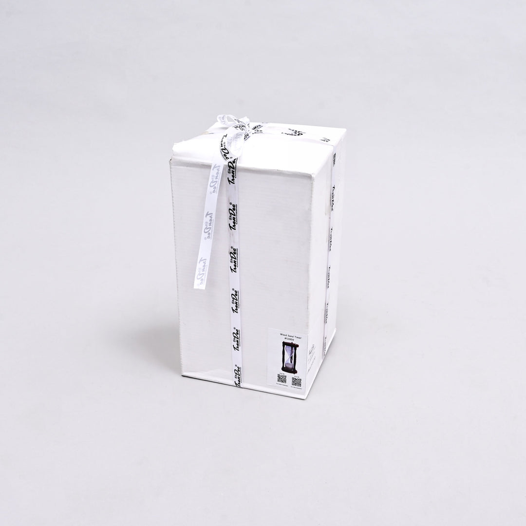 Decorative Wood Frame Sand Timer-Sand Clock-Hourglass-Tabletop Object-5.75x5.75x11.75"