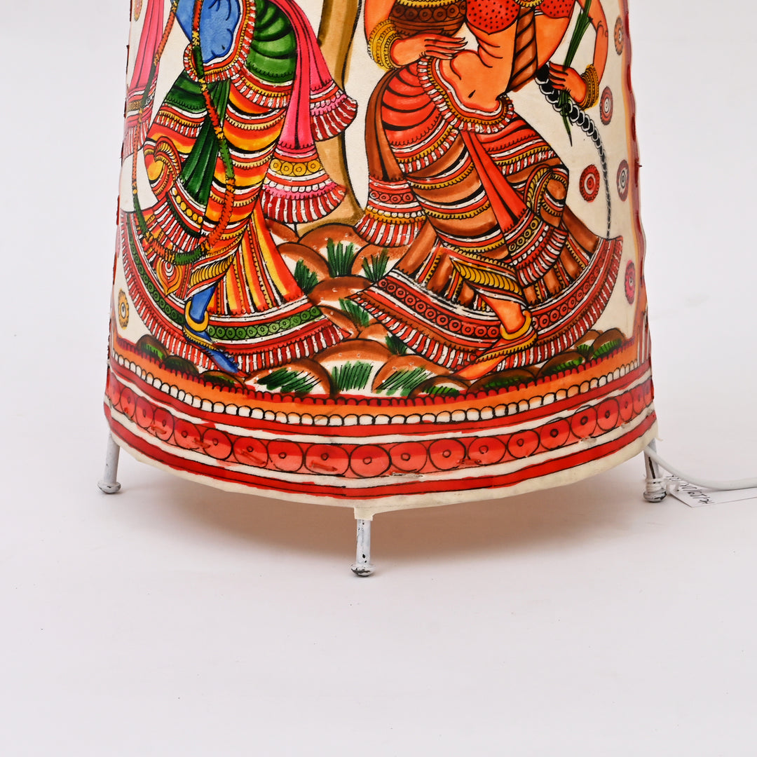 Handcrafted Lamp Shade |  Multicolor | Goat Leather