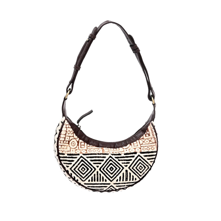 Handwoven Half Moon Sling Handbag