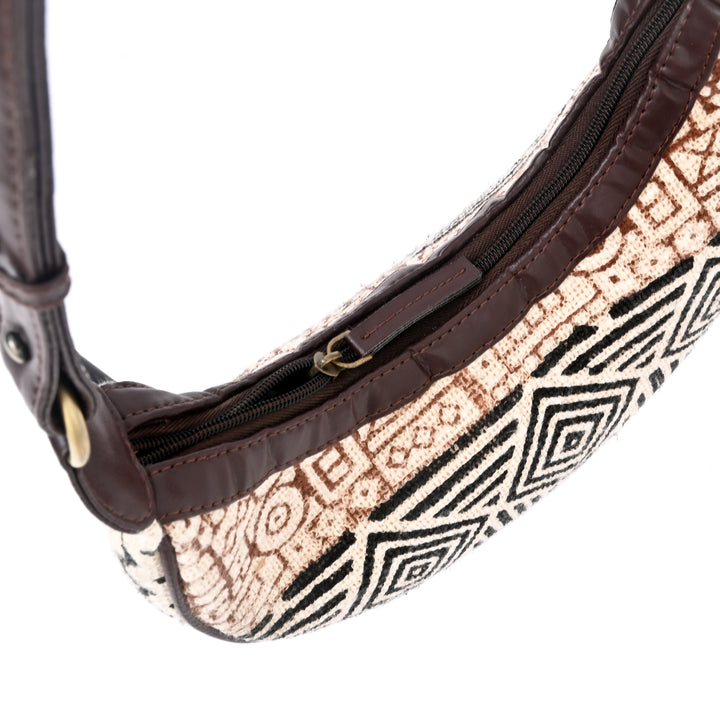 Handwoven Half Moon Sling Handbag