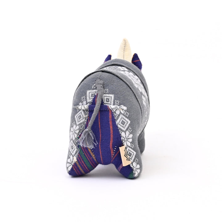 Handcrafted One-Horned Rhino Toy | Ecofriendly Plush, 8.5"