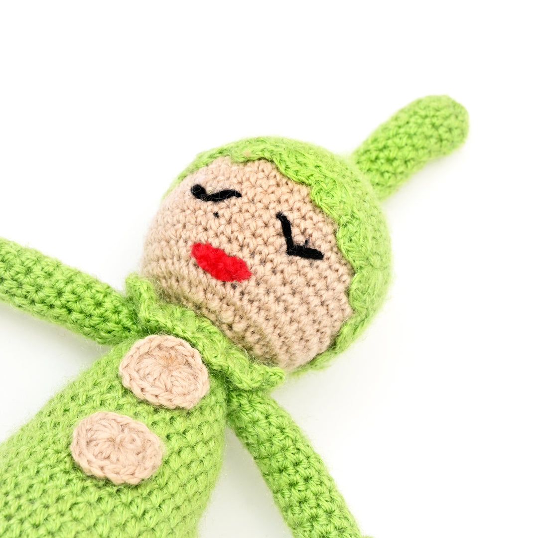 Artisan Crochet Tikki Doll | Soft Woolen Cotton Toy for Gifting