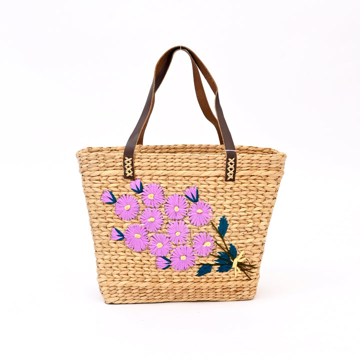 Embroidered Water Reed Fancy Bag | Handcrafted & Ecofriendly