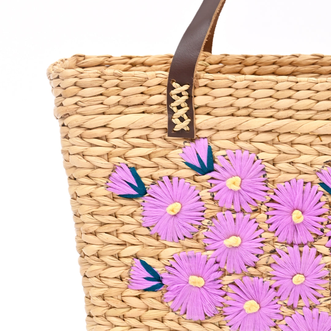 Embroidered Water Reed Fancy Bag | Handcrafted & Ecofriendly