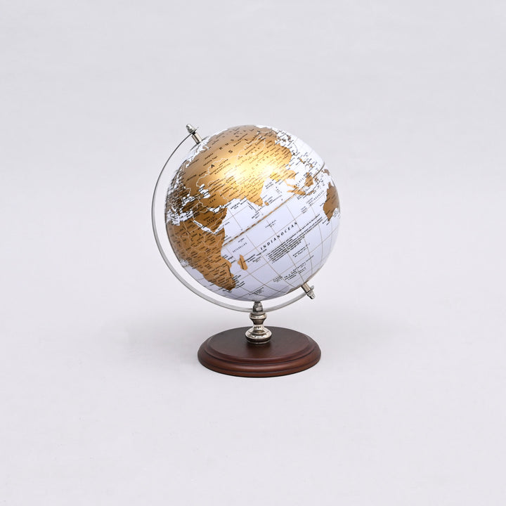 Tabletop Decorative World Globe on Wood Base-11"