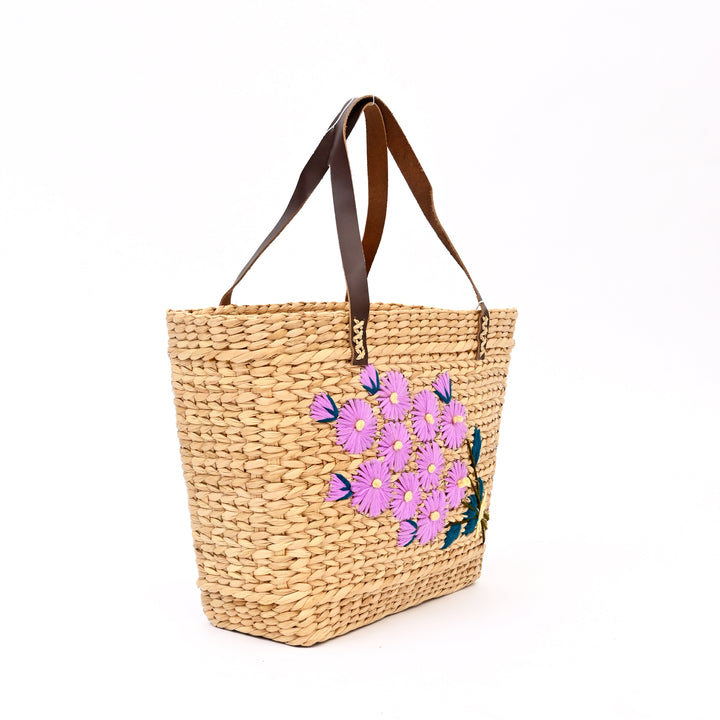 Embroidered Water Reed Fancy Bag | Handcrafted & Ecofriendly