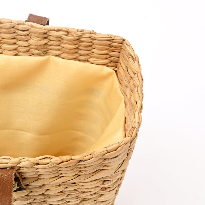 Embroidered Water Reed Fancy Bag | Handcrafted & Ecofriendly