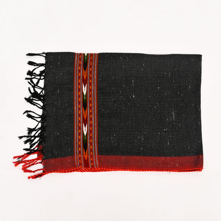 Kulvi Wool Stole | Handwoven Kashmiri Marina Wool with Kullu Motifs