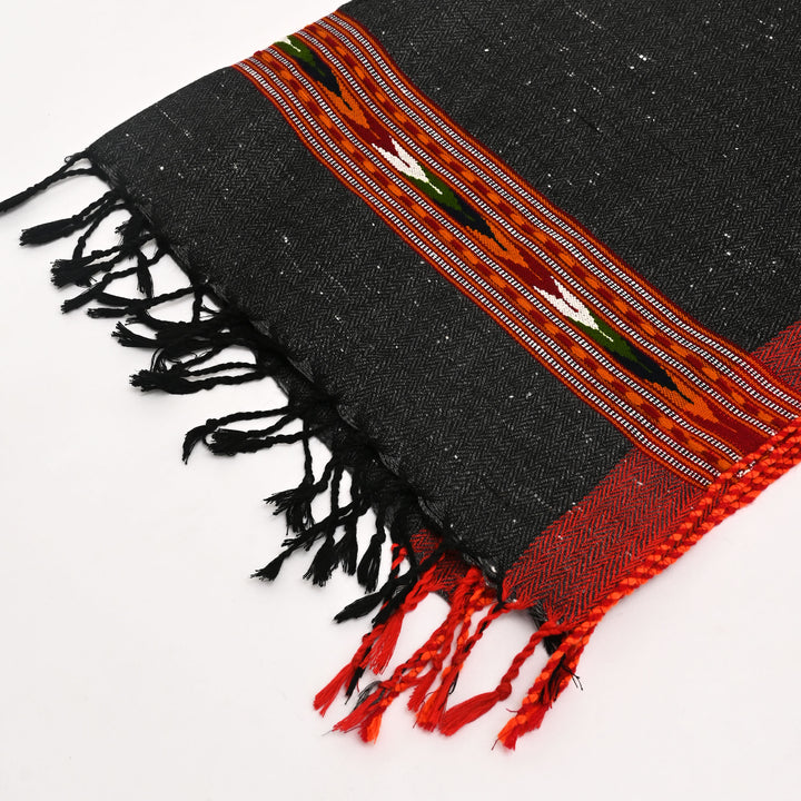 Kulvi Wool Stole | Handwoven Kashmiri Marina Wool with Kullu Motifs