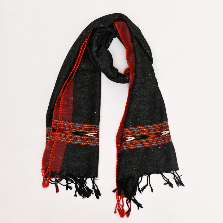 Kulvi Wool Stole | Handwoven Kashmiri Marina Wool with Kullu Motifs