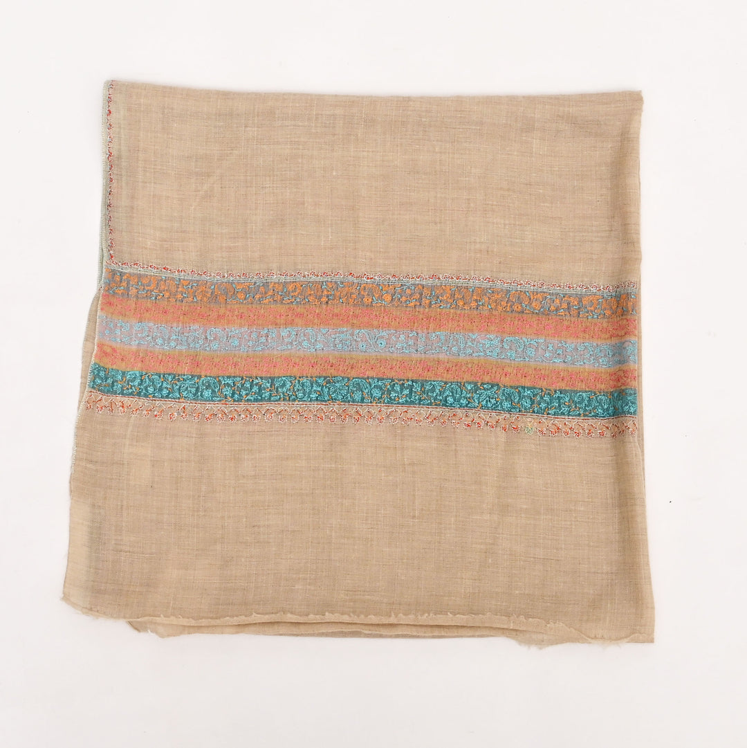 Sozni Embroidered Pashmina Shawl | Multicolor, 80"x40"