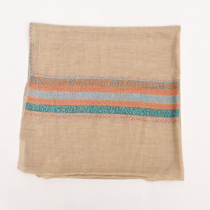 Sozni Embroidered Pashmina Shawl | Multicolor, 80"x40"