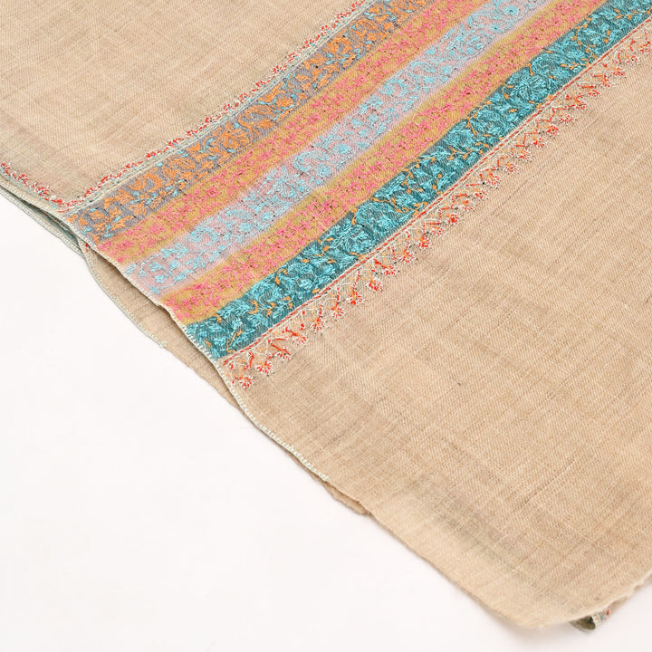 Sozni Embroidered Pashmina Shawl | Multicolor, 80"x40"