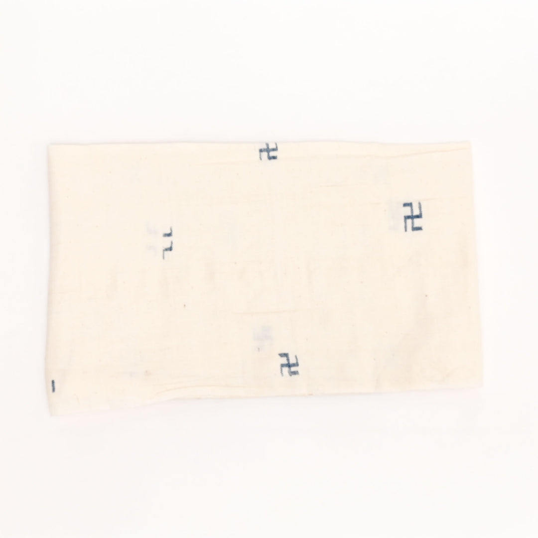 Handwoven Cotton Stole | Traditional Uttarakhand Design, 100% Cotton-80X32"
