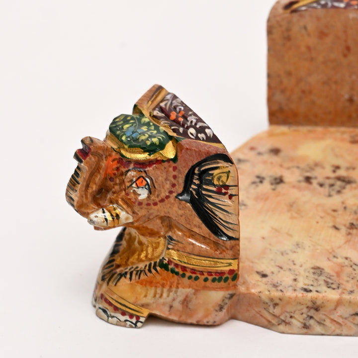 Handcrafted Elephant Soapstone Coaster Set