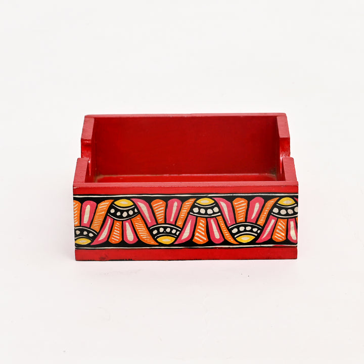 Madhubani Fish Coaster Set | 6 Handpainted MDF Coasters with Stand