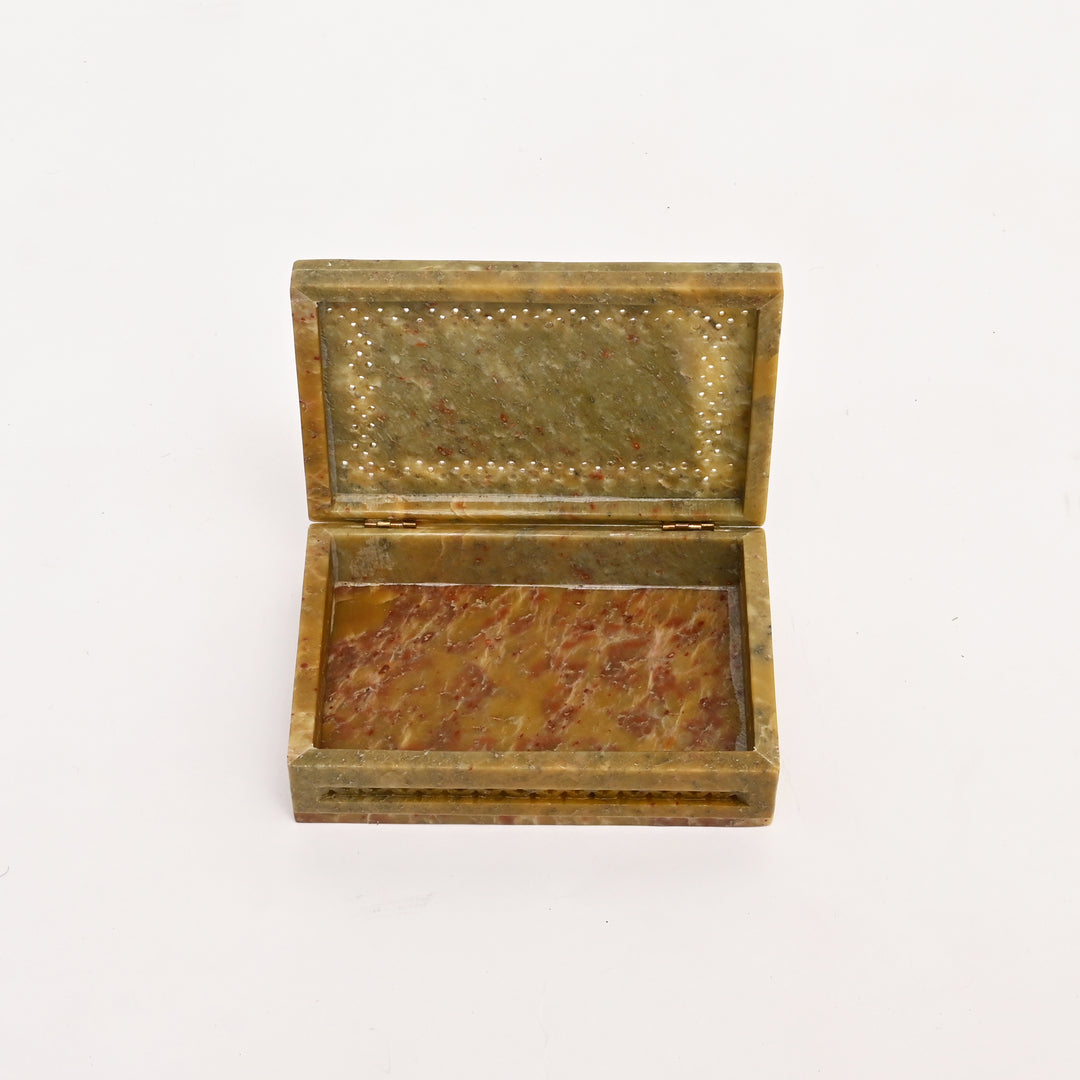 Soapstone Carved Jali Box
