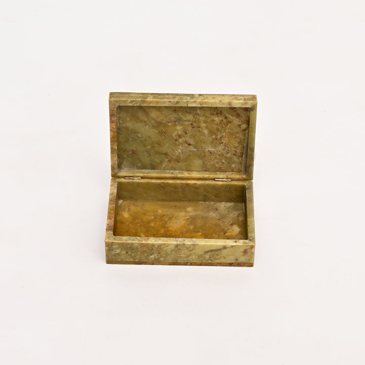 Soapstone Carved Cow & Calf Box