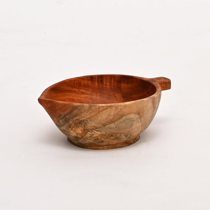 Handcrafted Neem Wood Serving Bowl with Natural Finish