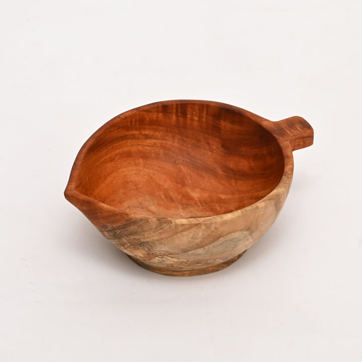Handcrafted Neem Wood Serving Bowl with Natural Finish