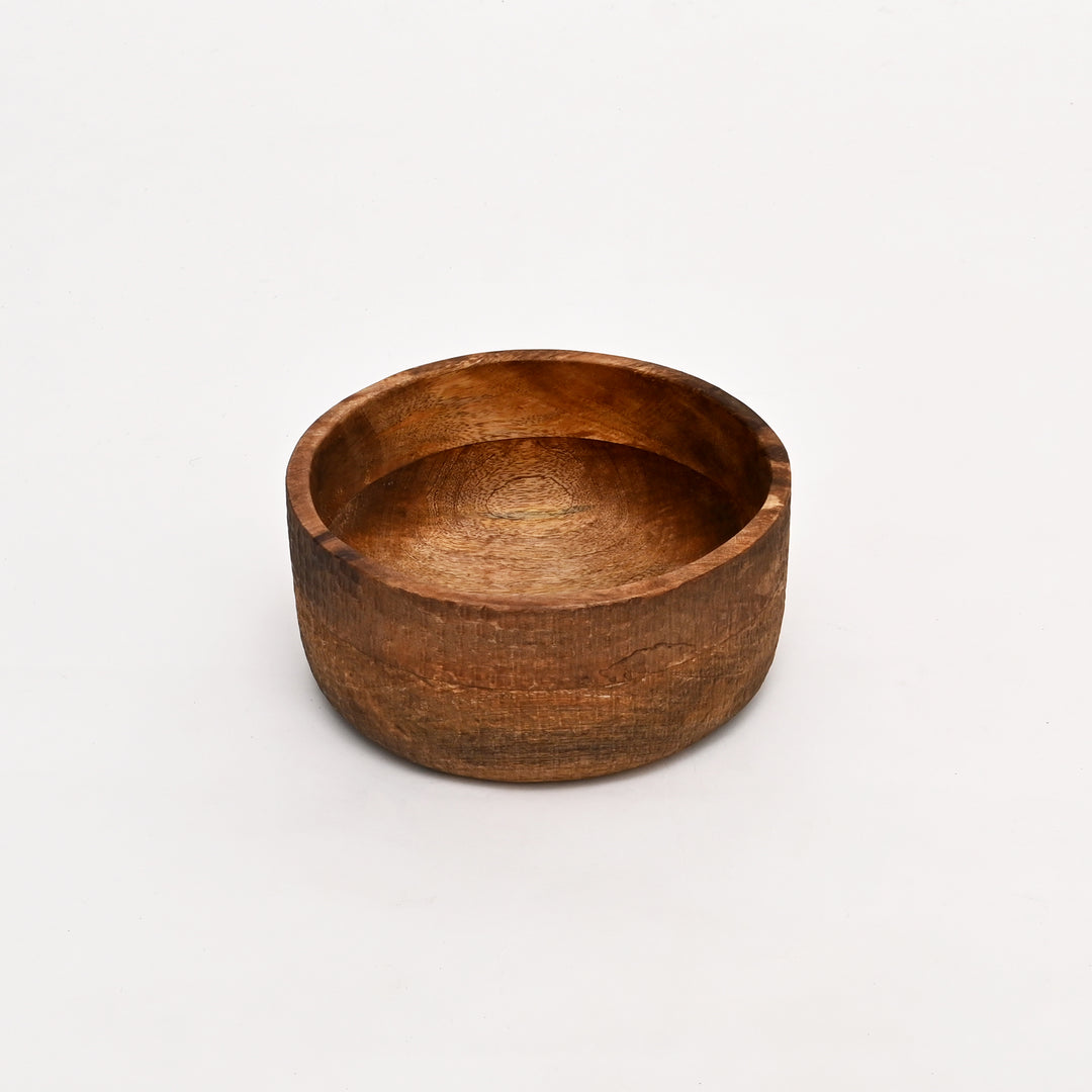 Handcrafted Neem Wood Serving Bowl with Natural Finish