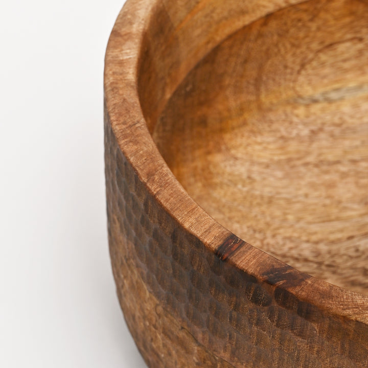Handcrafted Neem Wood Serving Bowl with Natural Finish