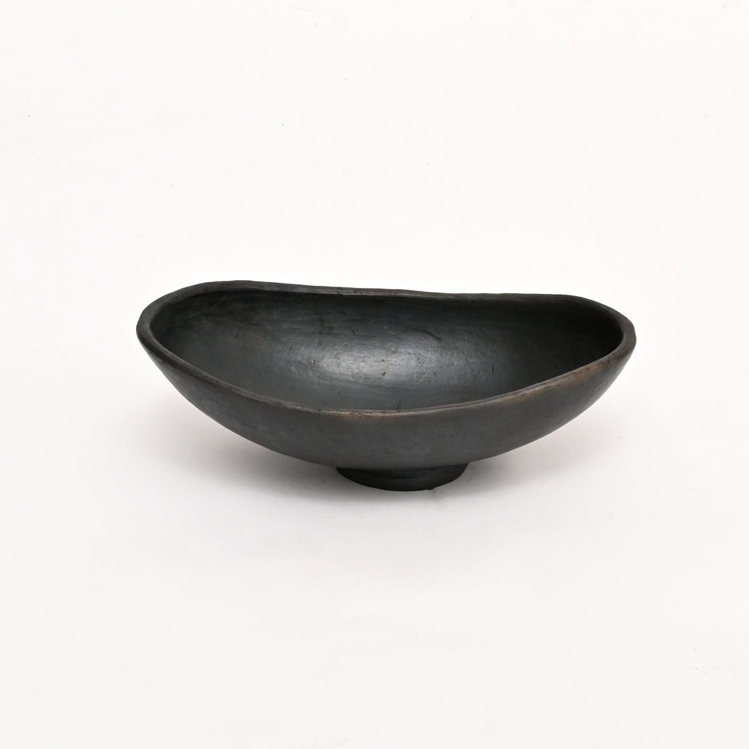 Serpentinite Stone Fruit Bowl | Handcrafted Rustic Clay Serving Bowl