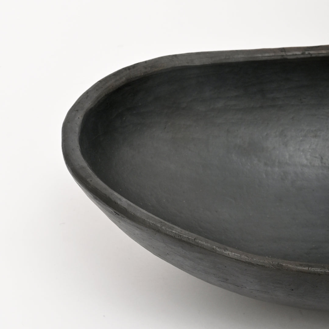 Serpentinite Stone Fruit Bowl | Handcrafted Rustic Clay Serving Bowl