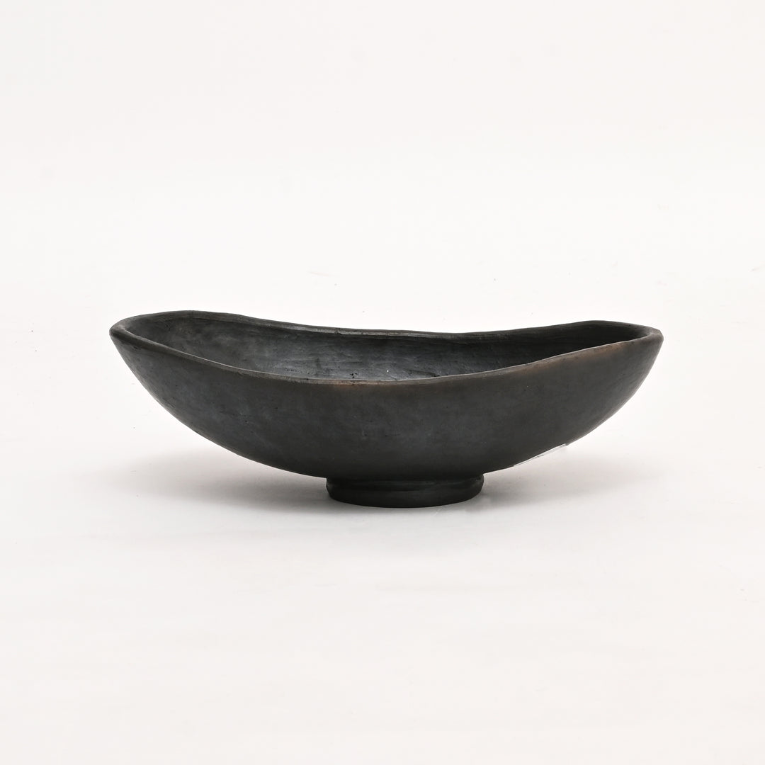 Serpentinite Stone Fruit Bowl | Handcrafted Rustic Clay Serving Bowl