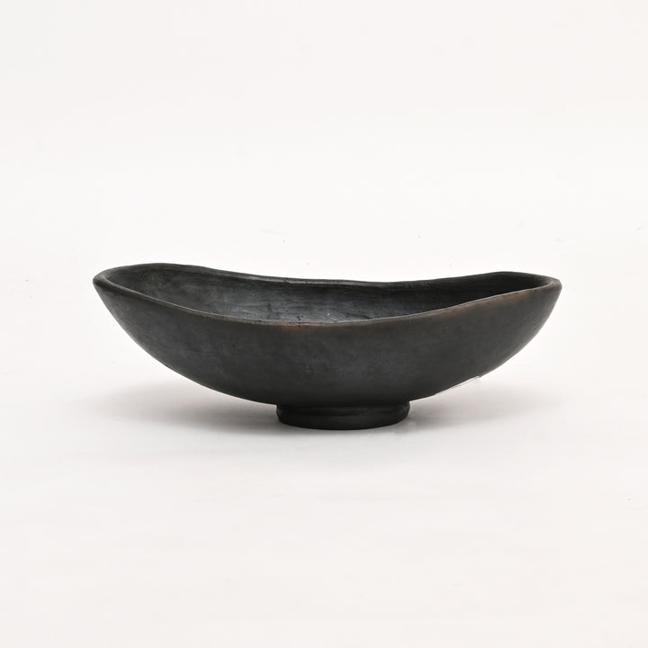 Serpentinite Stone Fruit Bowl | Handcrafted Rustic Clay Serving Bowl
