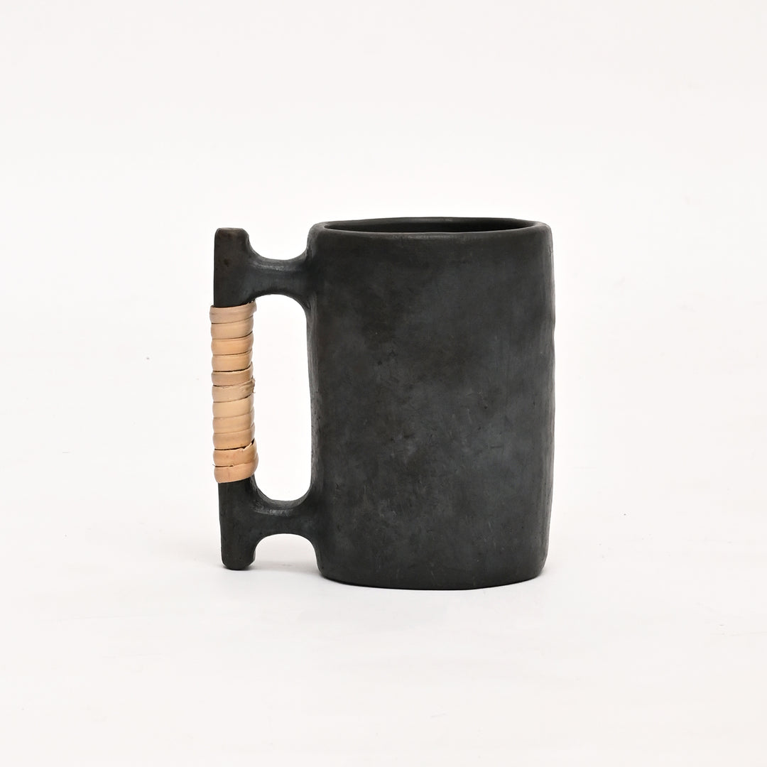 Coffee Mug | Black Serpentinite Stone & Weathered Clay Mug | Earthy Elegance in Every Sip
