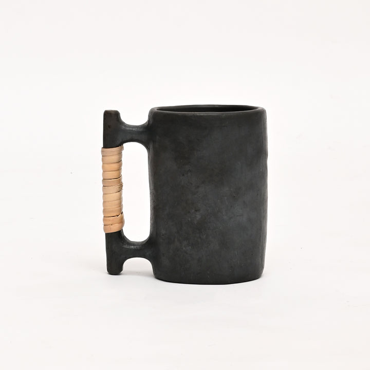 Coffee Mug | Black Serpentinite Stone & Weathered Clay Mug | Earthy Elegance in Every Sip