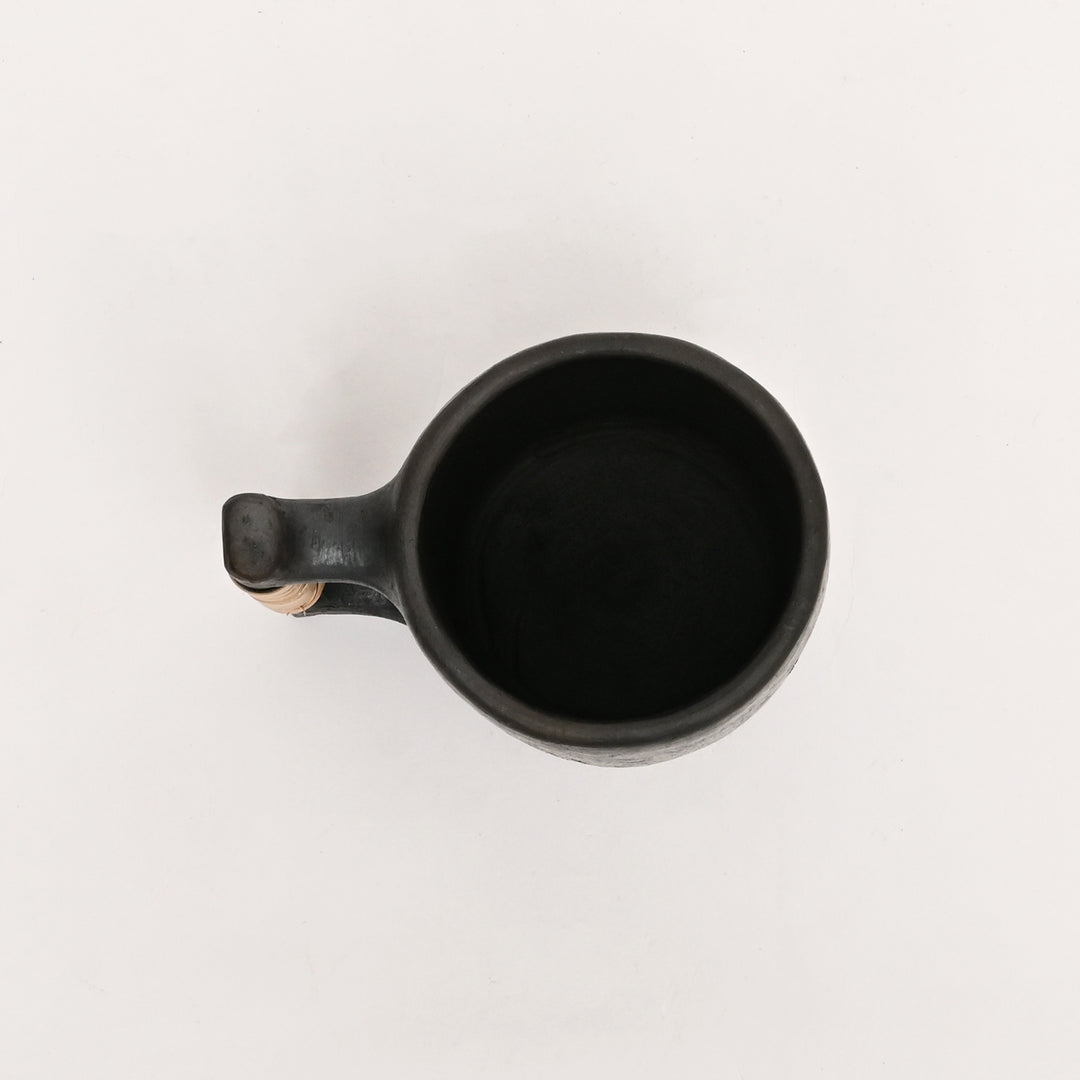 Coffee Mug | Black Serpentinite Stone & Weathered Clay Mug | Earthy Elegance in Every Sip