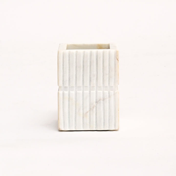 Handcrafted Marble Bathroom Set - Stone Carved & Laser-Engraved Elegance