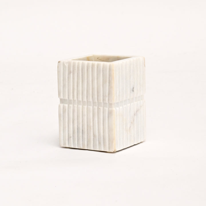 Handcrafted Marble Bathroom Set - Stone Carved & Laser-Engraved Elegance