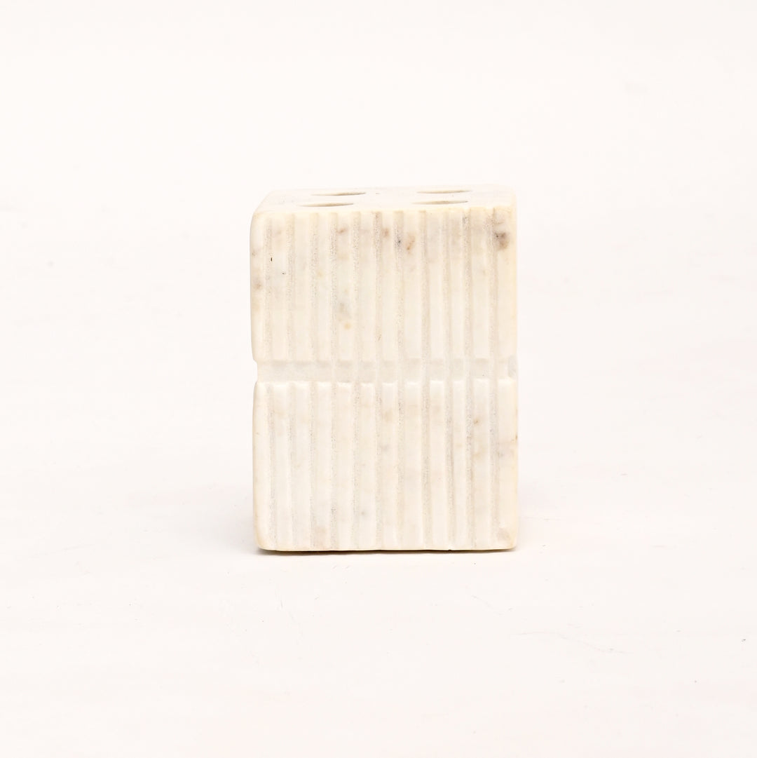 Handcrafted Marble Bathroom Set - Stone Carved & Laser-Engraved Elegance