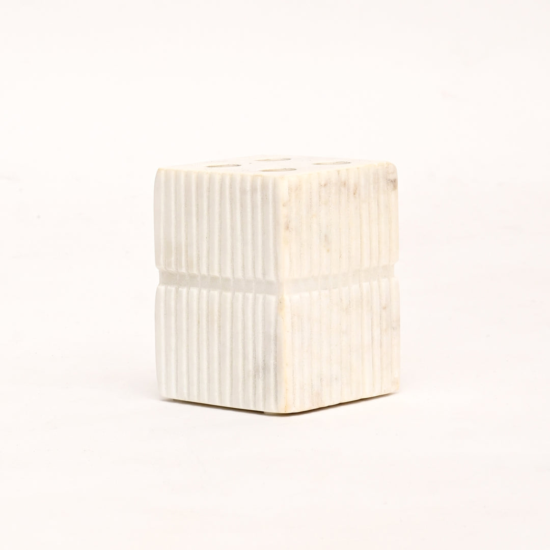 Handcrafted Marble Bathroom Set - Stone Carved & Laser-Engraved Elegance