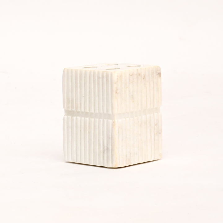 Handcrafted Marble Bathroom Set - Stone Carved & Laser-Engraved Elegance