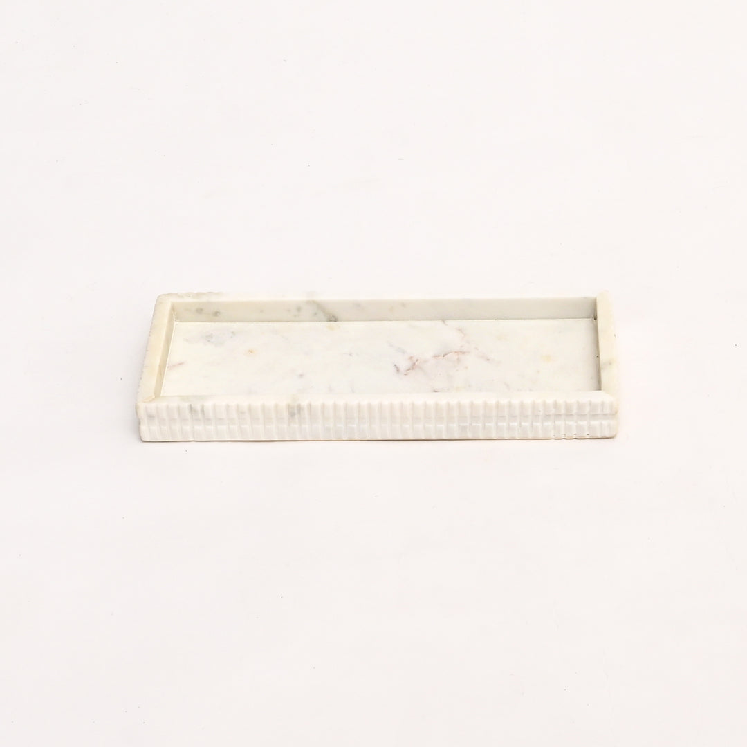 Handcrafted Marble Bathroom Set - Stone Carved & Laser-Engraved Elegance