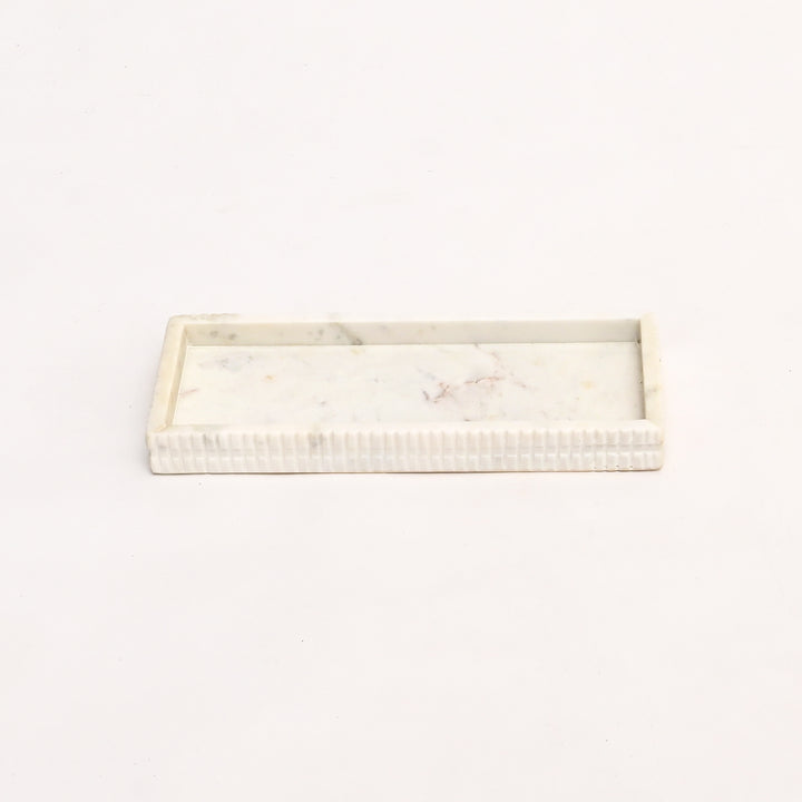 Handcrafted Marble Bathroom Set - Stone Carved & Laser-Engraved Elegance