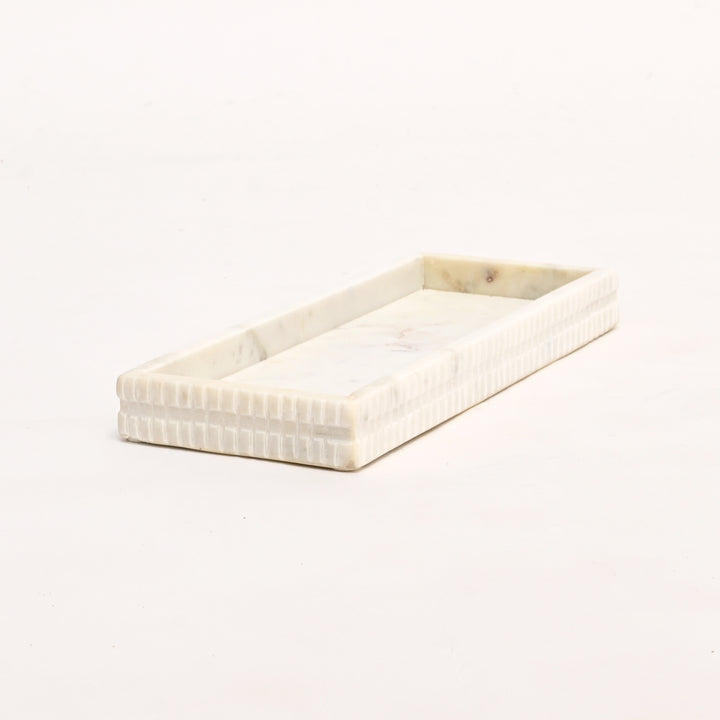 Handcrafted Marble Bathroom Set - Stone Carved & Laser-Engraved Elegance