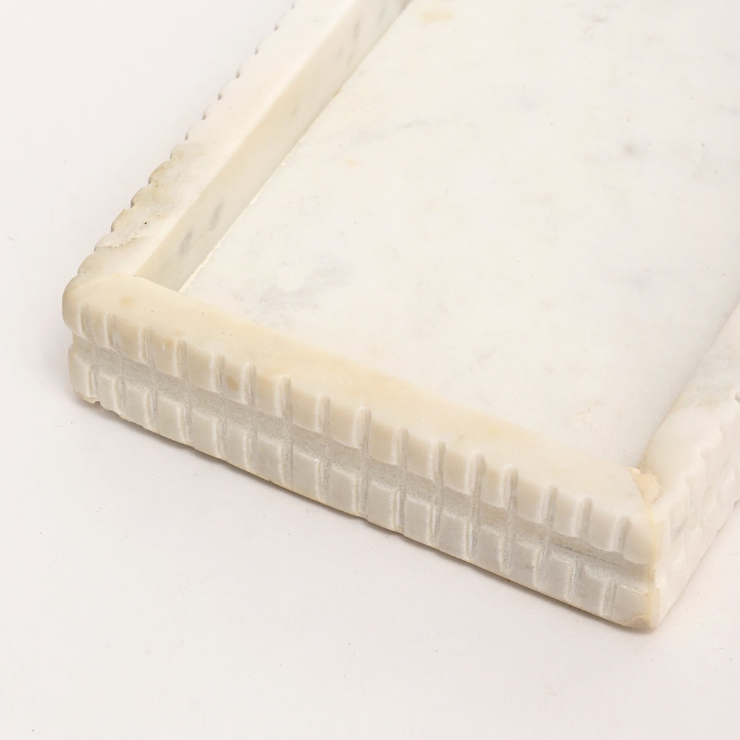 Handcrafted Marble Bathroom Set - Stone Carved & Laser-Engraved Elegance