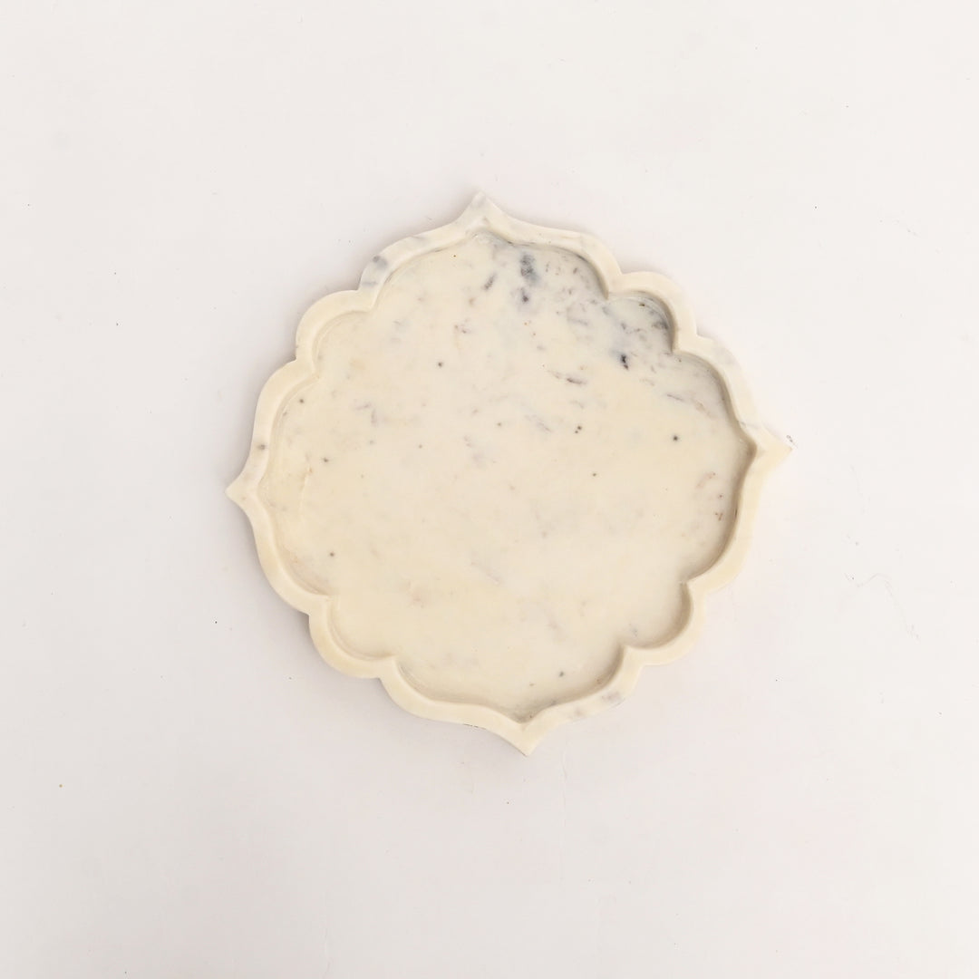 Handcrafted Marble Decorative Urli Tray