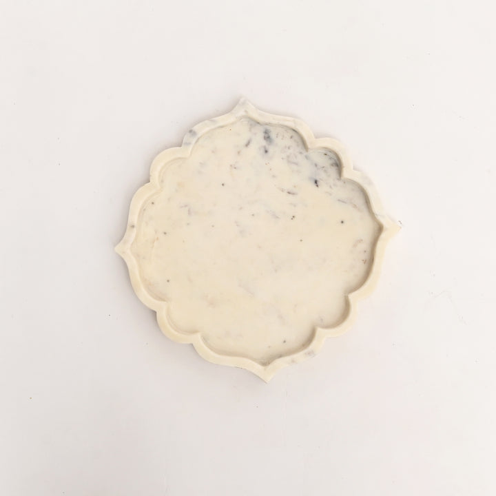 Handcrafted Marble Decorative Urli Tray