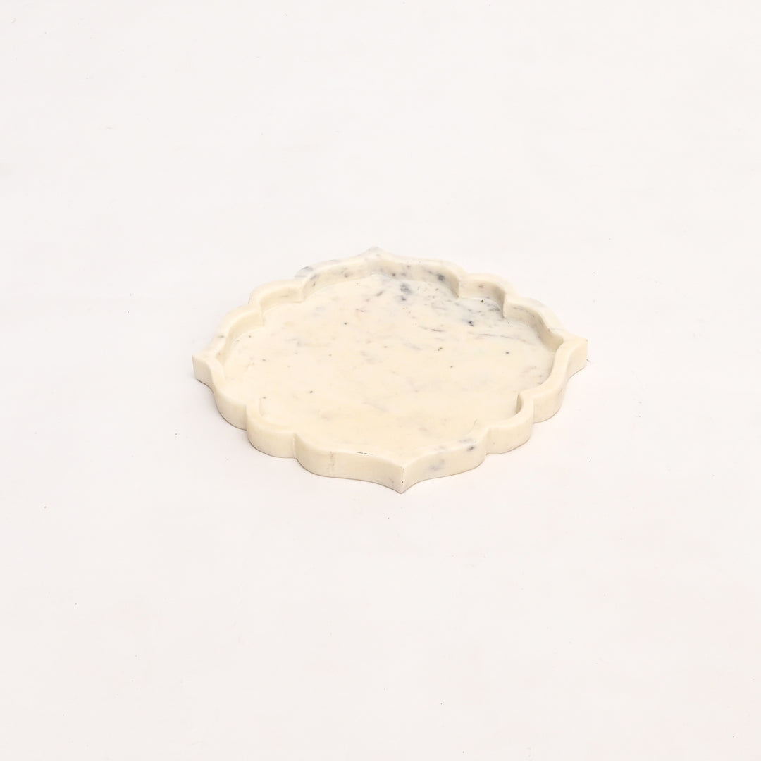 Handcrafted Marble Decorative Urli Tray