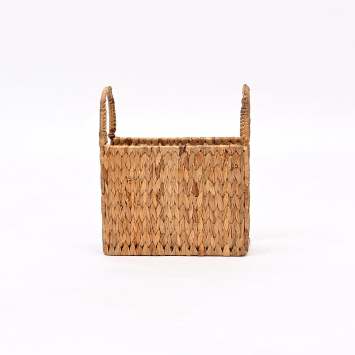 Handwoven Magazine Holder | Sustainable Organizer for Books & Files