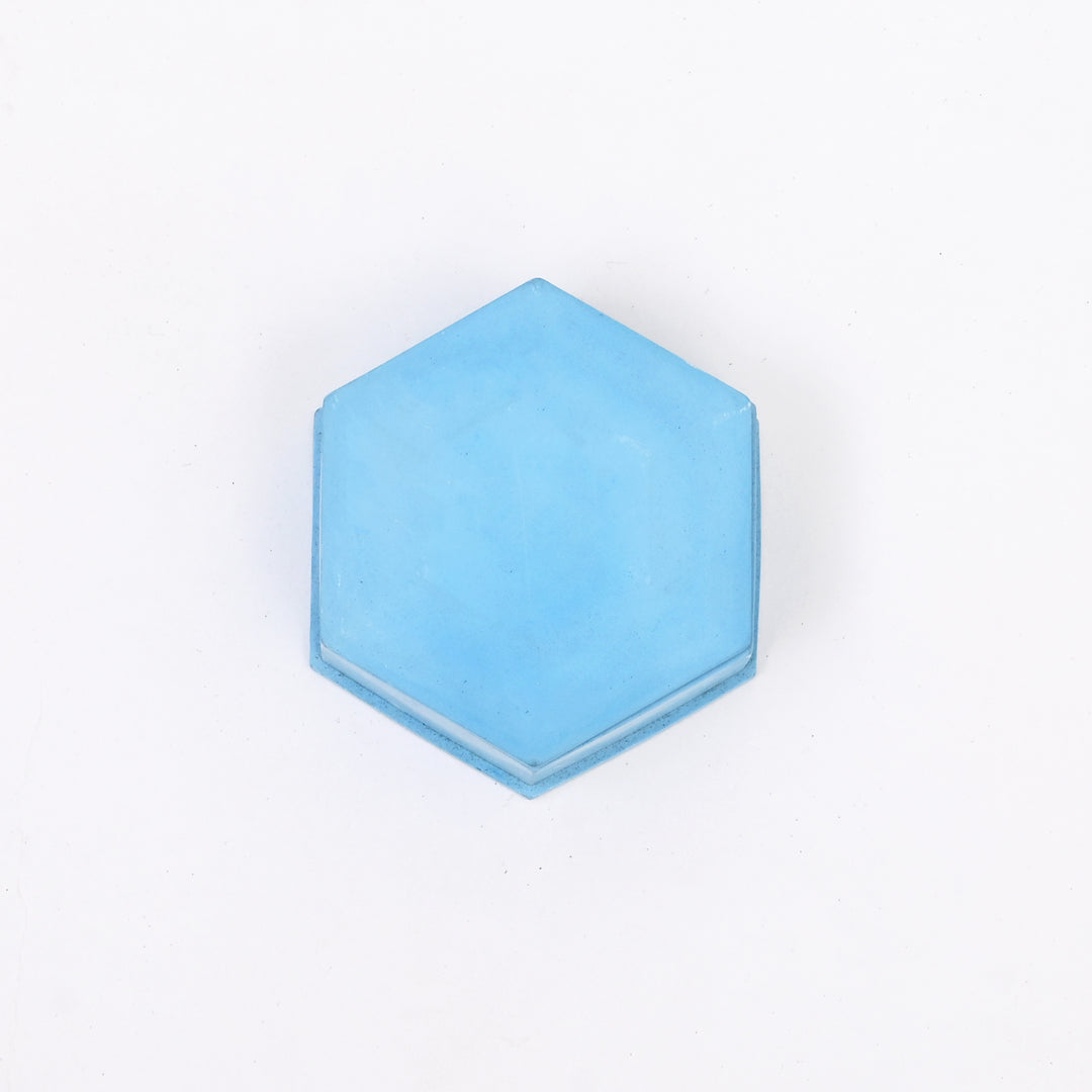 Hexagon Terramix Container | Blue | Stylish Storage with a Geometric Edge