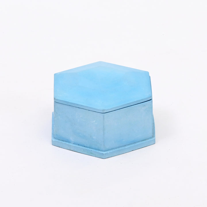 Hexagon Terramix Container | Blue | Stylish Storage with a Geometric Edge