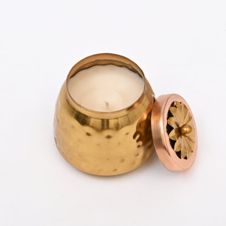 Midnight Mirage Soy Candle | Golden Metal Jar Essential Oil Aroma Gift